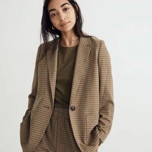 Madewell Larsen houndstooth blazer large
